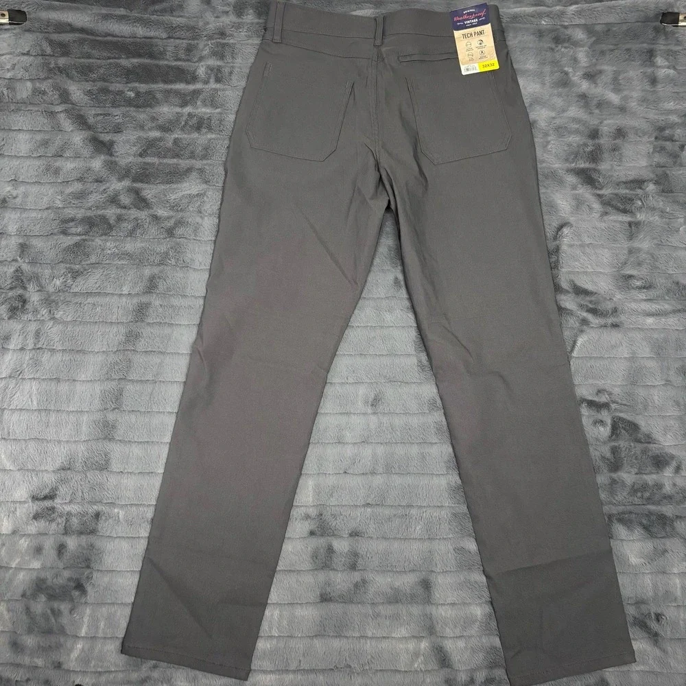 Weatherproof Vintage Mens Tech Pants Gray Stretch Water Repellent 32x32 NEW